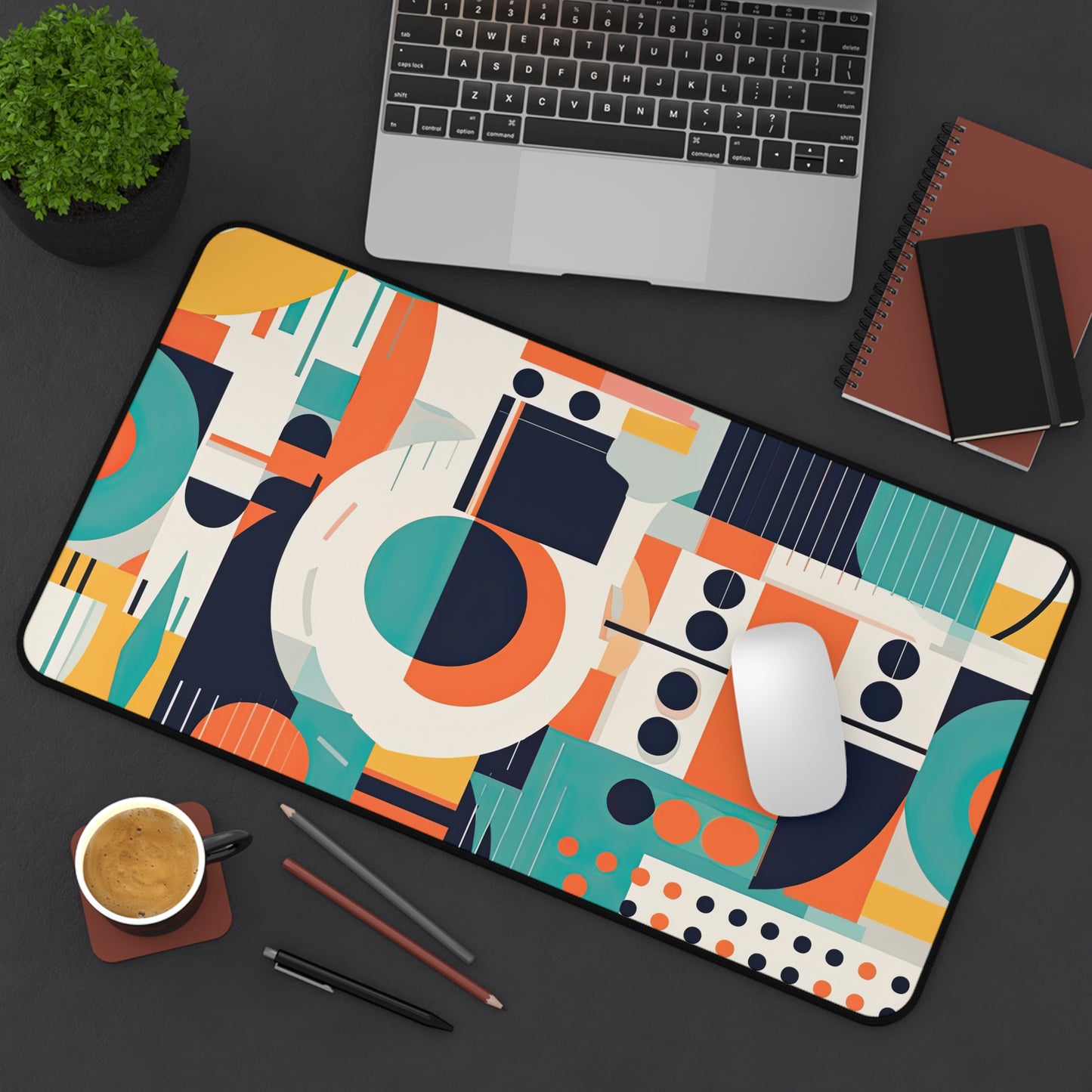 Echoes of the Analog Future. Desk Mat - Stylish Office Organizer