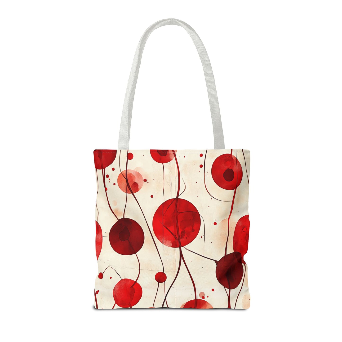 Artistic Red Abstract Tote Bag for Everyday Use