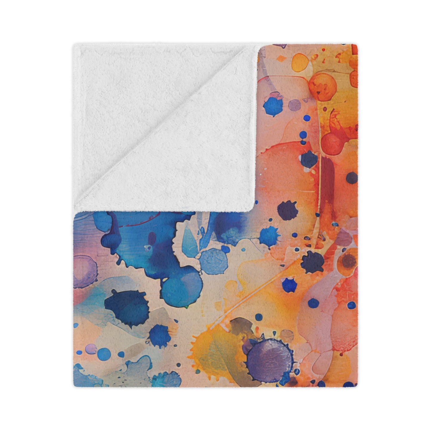 Hamsa Radiance Rainbow. Cozy Artistic Microfiber Blanket.