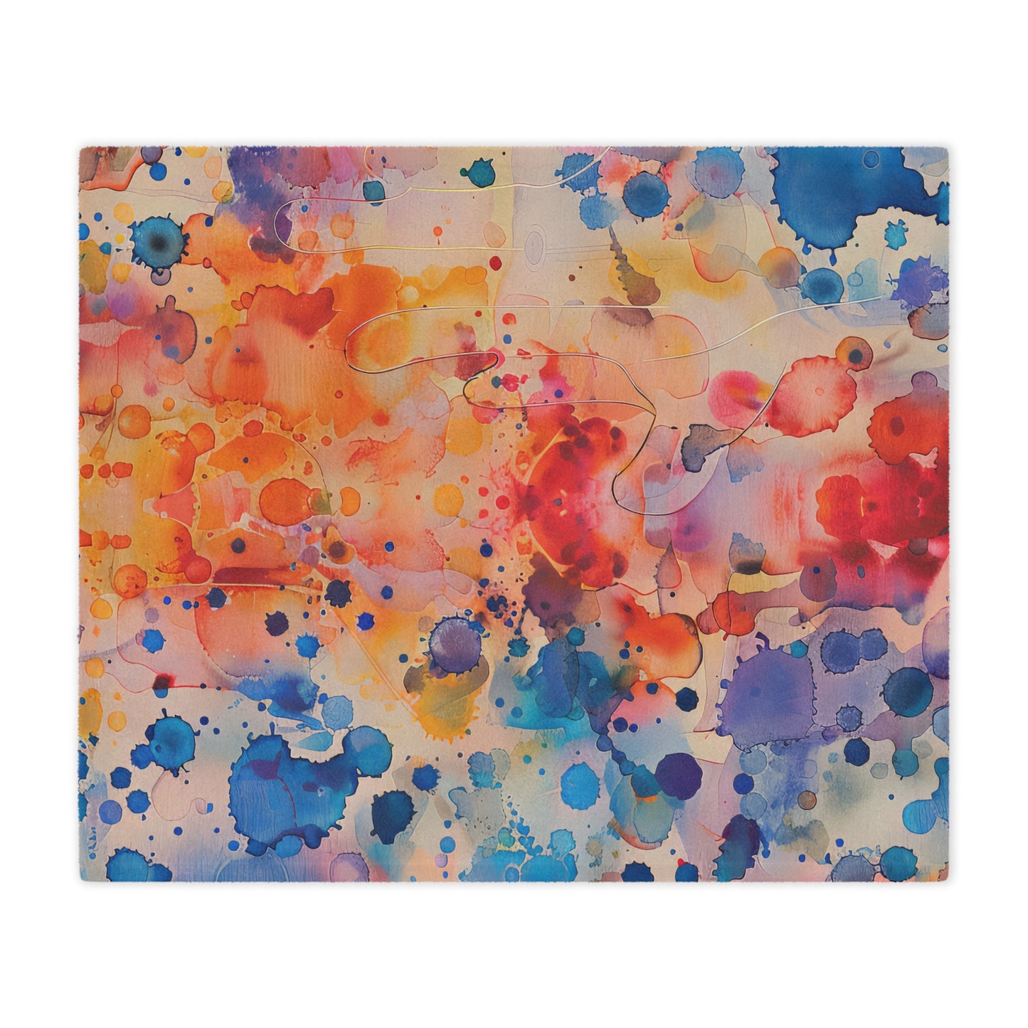 Hamsa Radiance Rainbow. Cozy Artistic Microfiber Blanket.