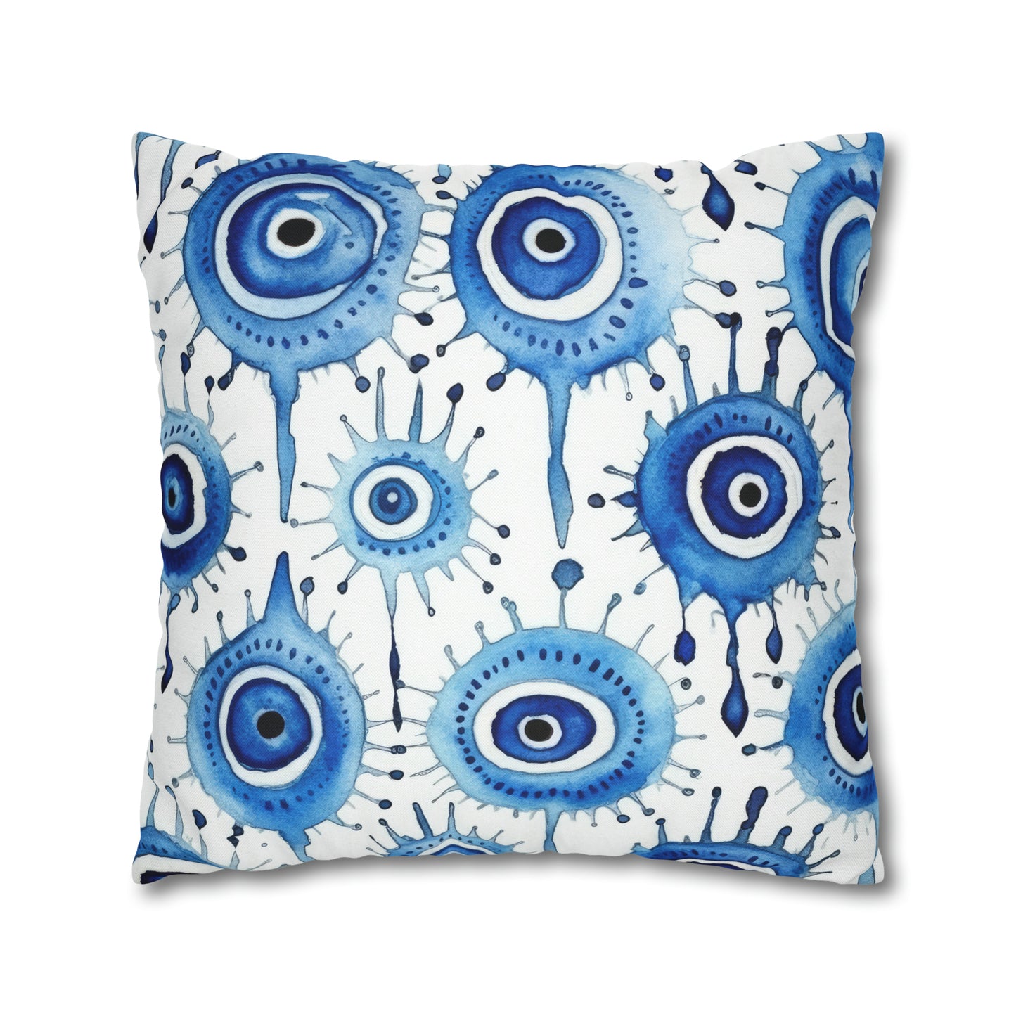 Evil Eye Cry. Spun Polyester Square Pillow Case
