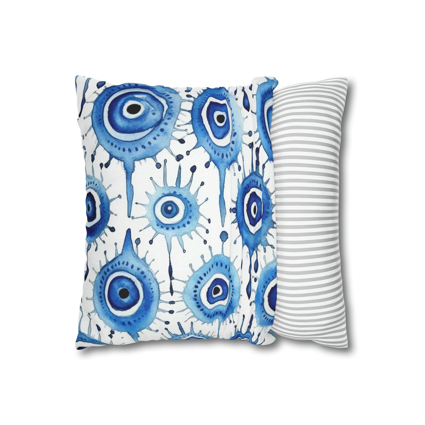 Evil Eye Cry. Spun Polyester Square Pillow Case