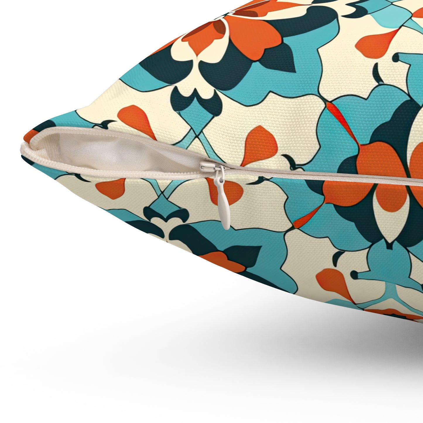 Zellij Zephyr Zenith. Spun Polyester Square Pillow