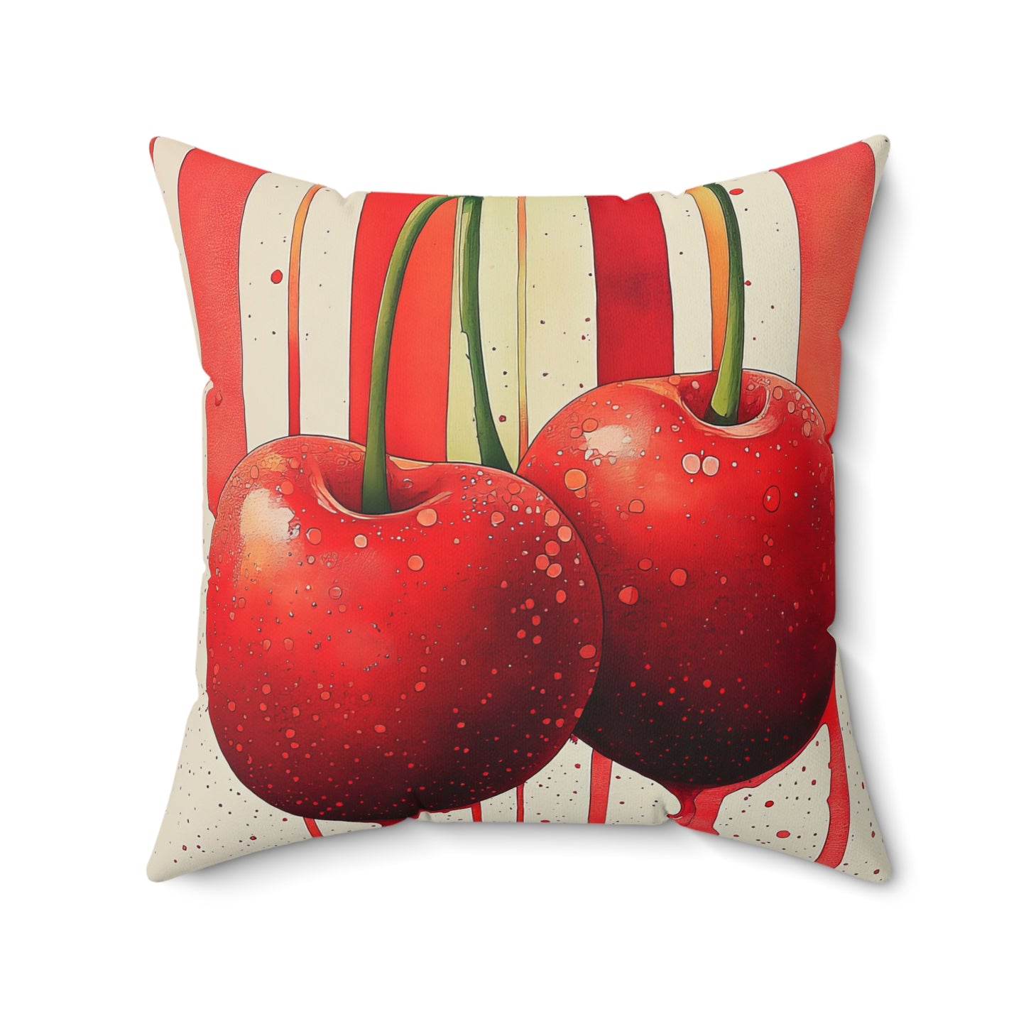 Cherry Drip - Decorative Spun Polyester Cushion