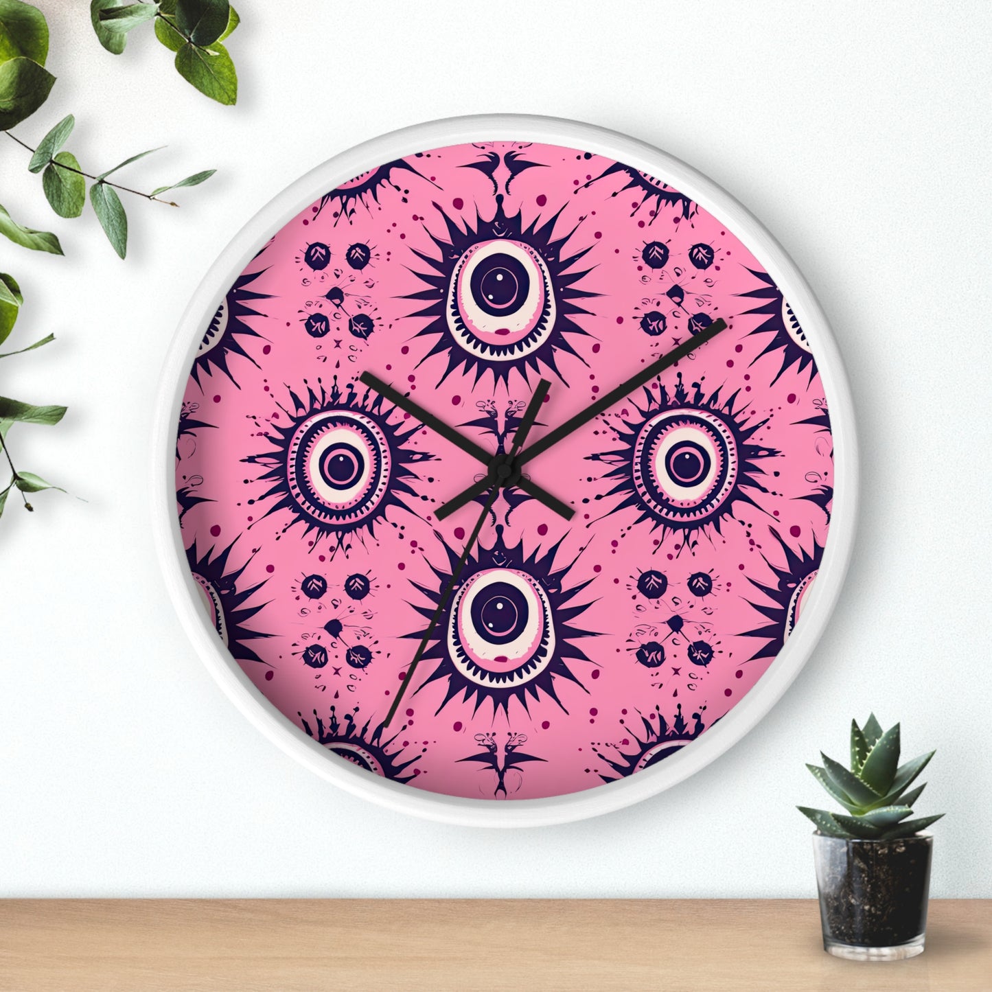 Sinuous Specter.Beholder. Artful Evil Eye Wall Clock – Timekeeping with Protective MeaningWall Clock.