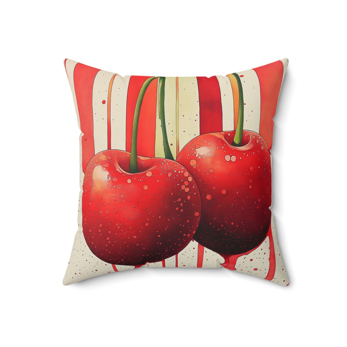 Cherry Drip - Decorative Spun Polyester Cushion