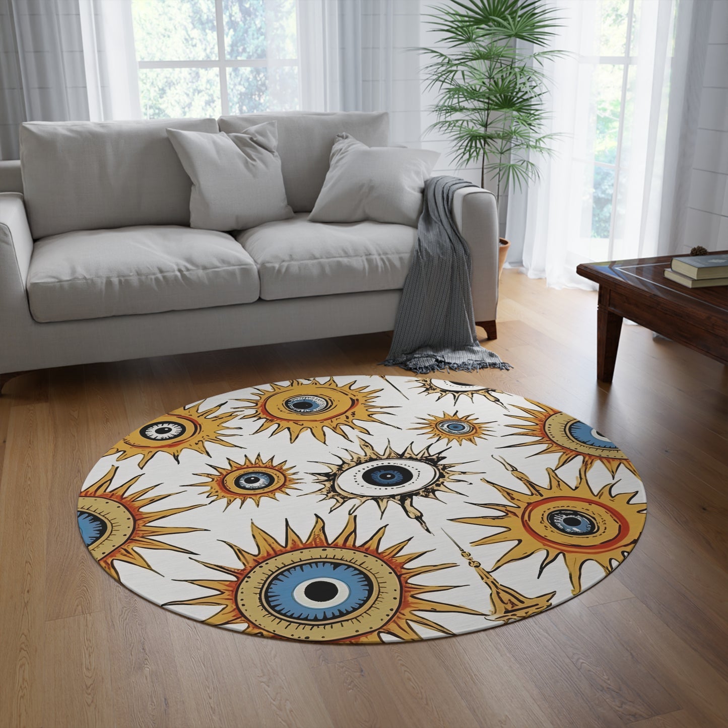 Ethereal Eyeful. Round Rug