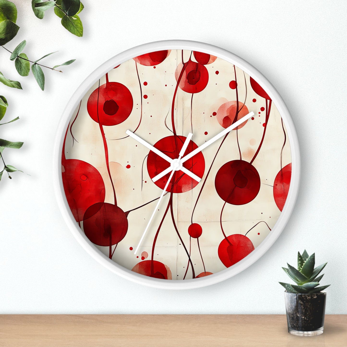 Vintage Cherry Wall Clock - Artistic Home Decor