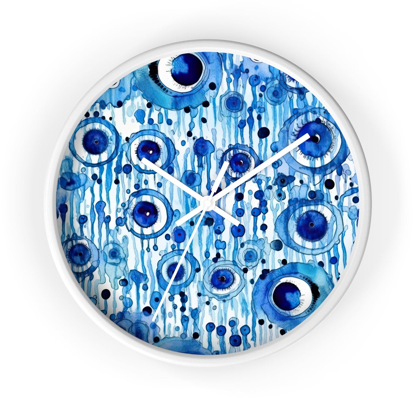 Eclipsed Perception. Artful Evil Eye Wall Clock – Timekeeping with Protective Meaning. Wall Clock.