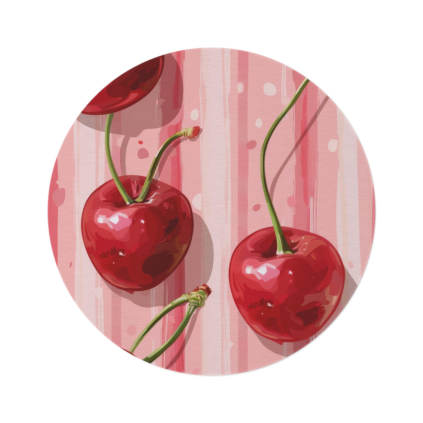 Sleek Cherry. Bohemian Eye Round Rug - Colorful Floor Decor for Vibrant Spaces