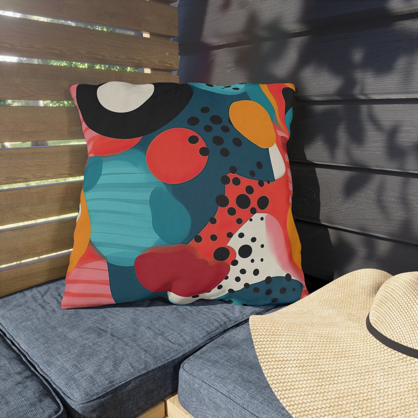 Chroma Catharsis. Retro Pop Art Outdoor Pillows