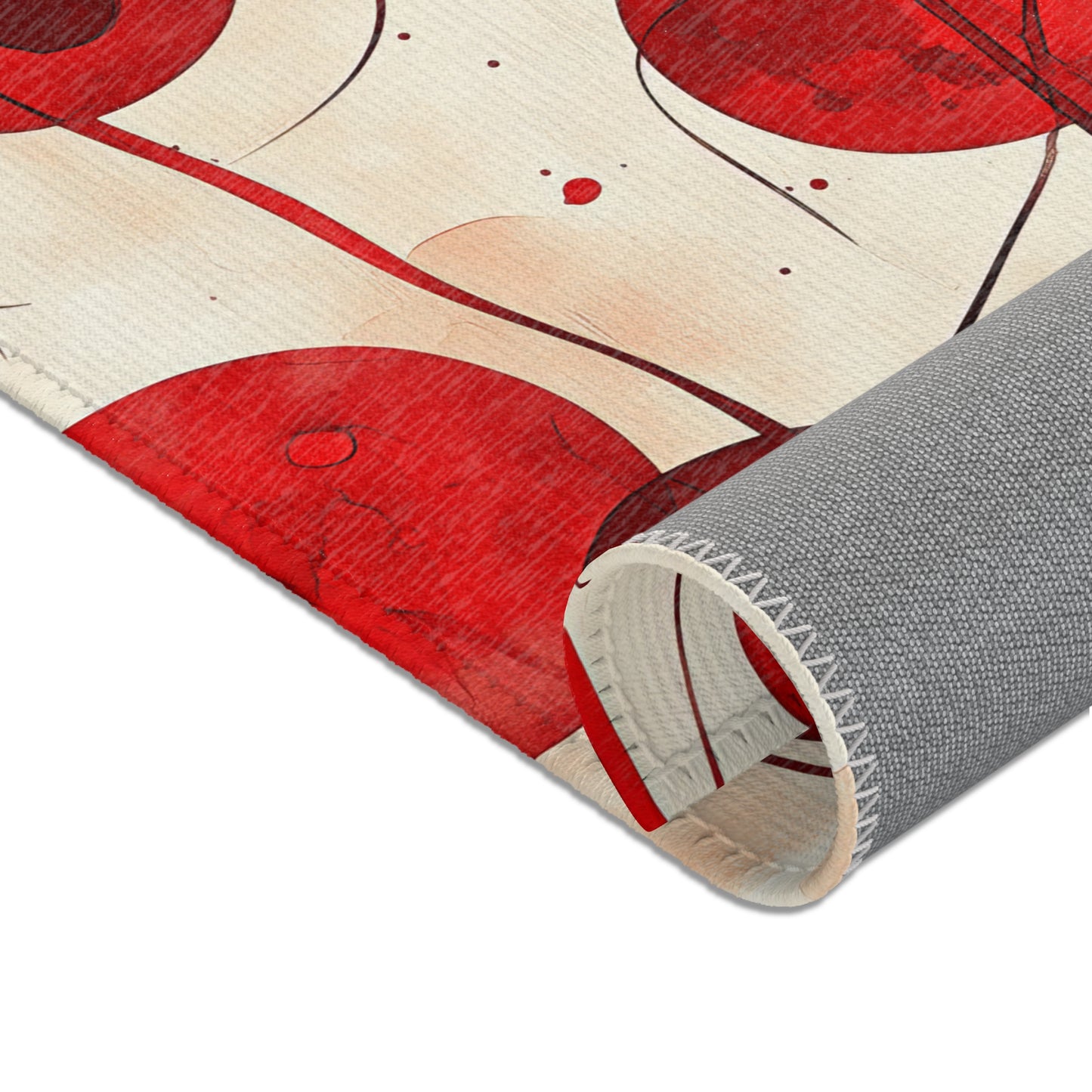 Vintage Cherry. Area Rug - Stylish Home Décor for Living Room & Bedroom