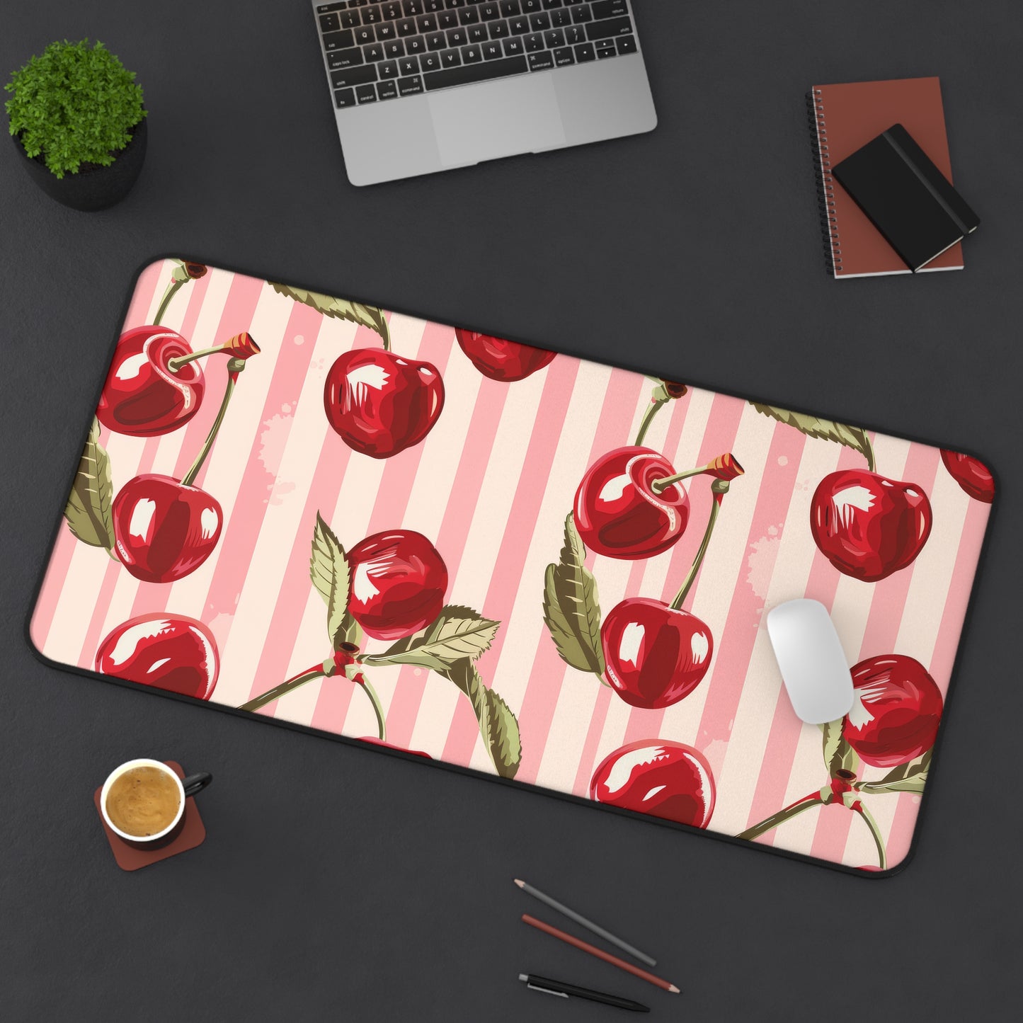 Blossom Cherry Desk Mat - Stylish Office Organizer