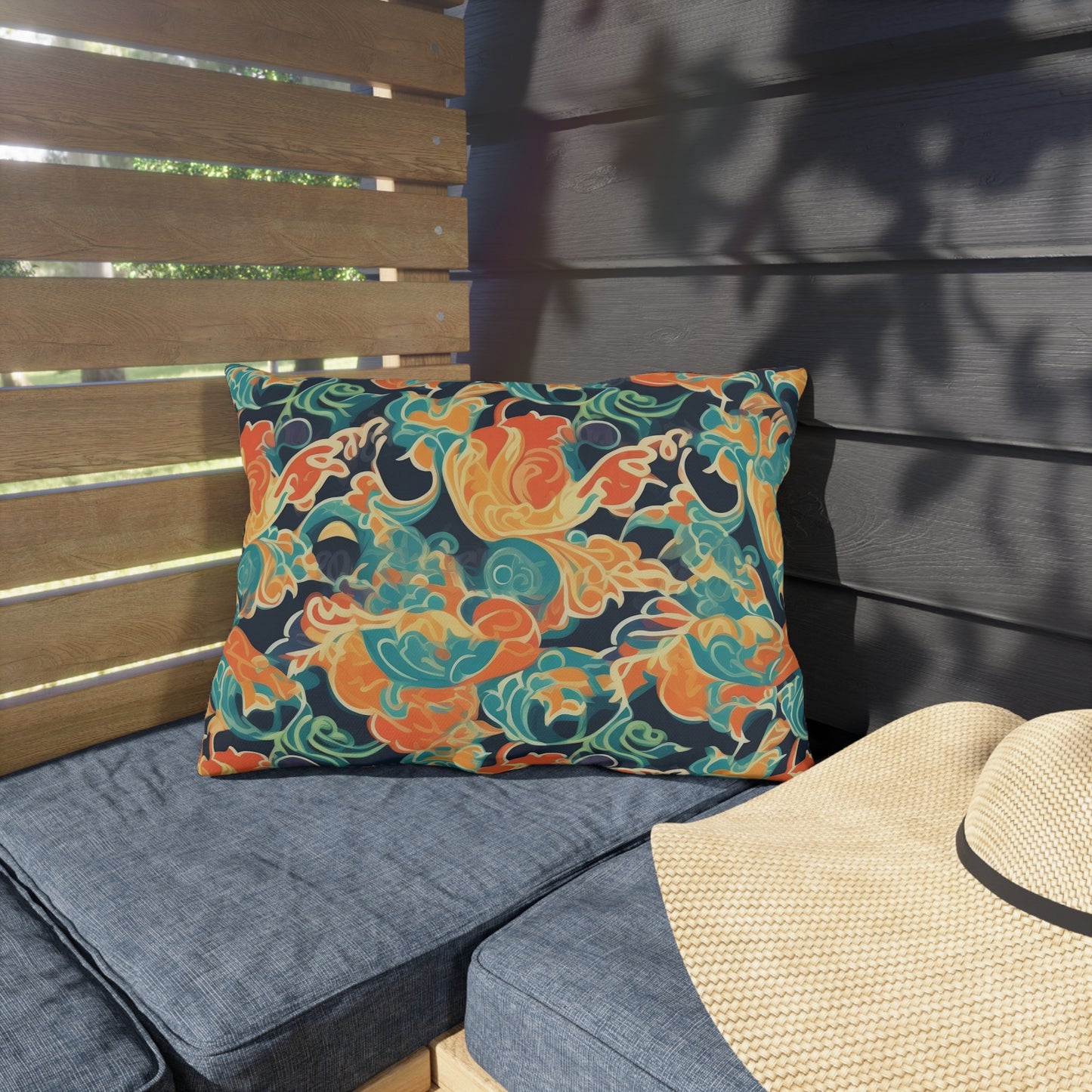 Tangerine Twilight Tapestry .Outdoor Pillows