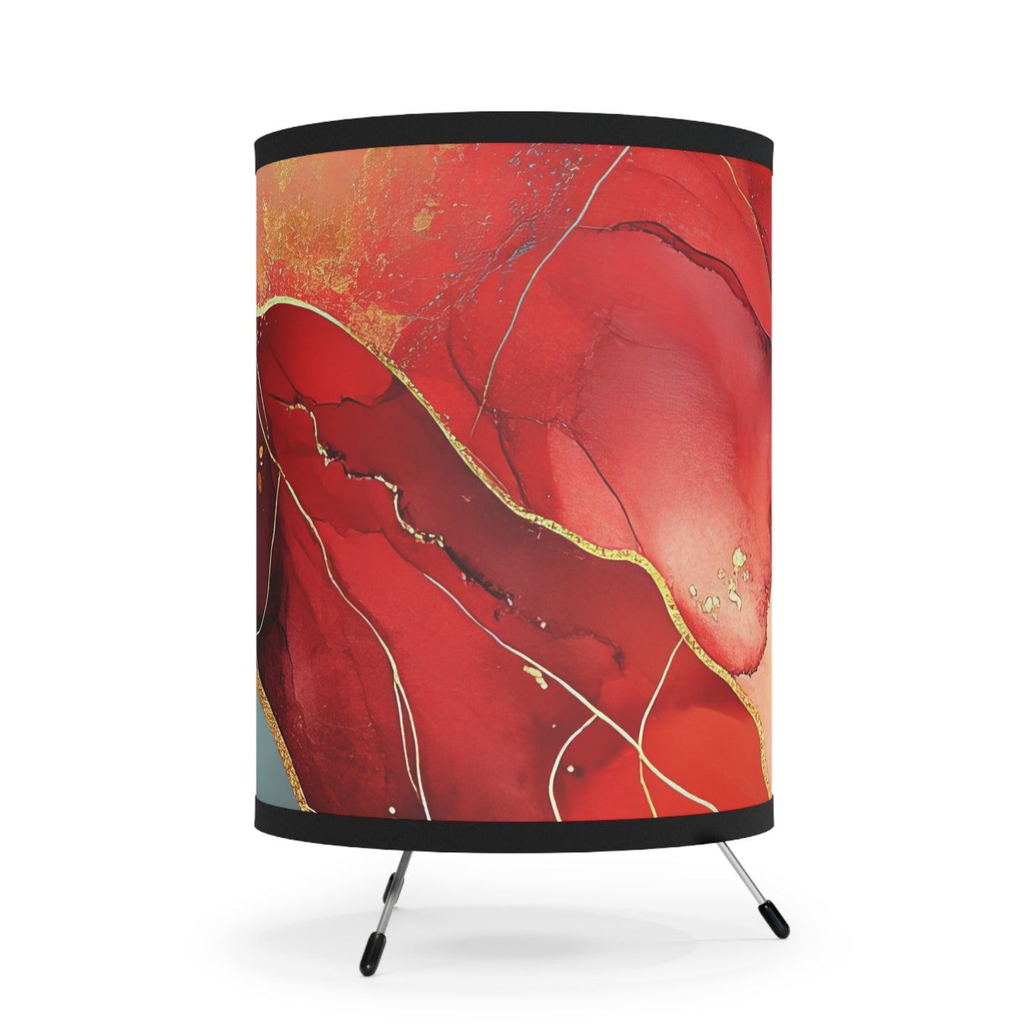 Marbled Cherry Essence II. Modern Tripod Lamp