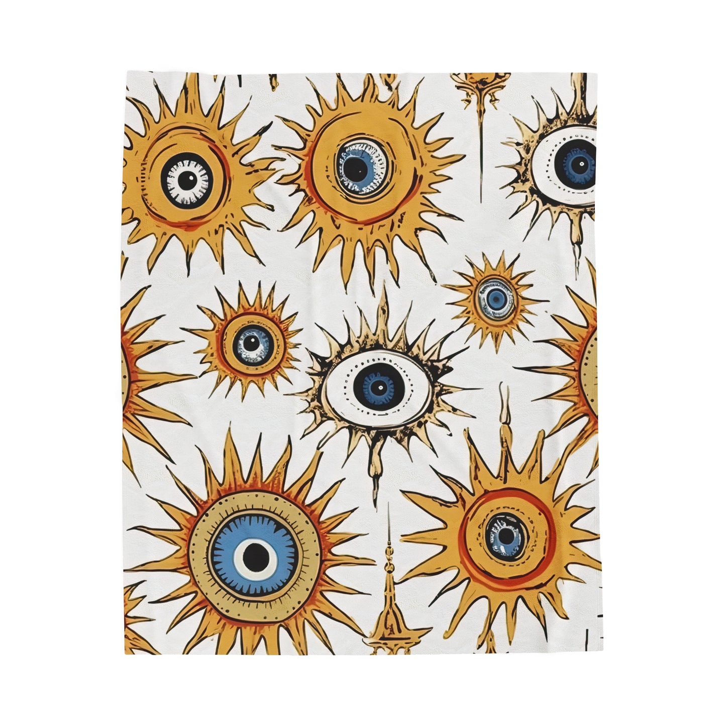 Ethereal Eyeful. Velveteen Plush Blanket. Ethereal Eyeful