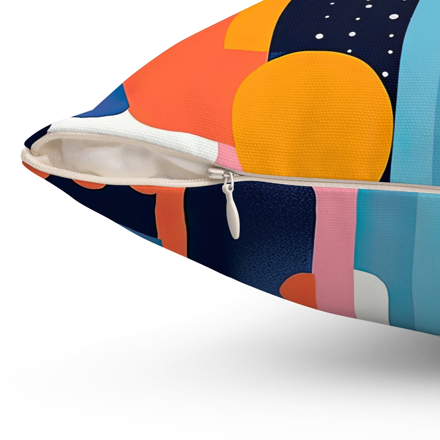 Etheric Elegance. Nostalgia Meets Future Spun Polyester Square Pillow