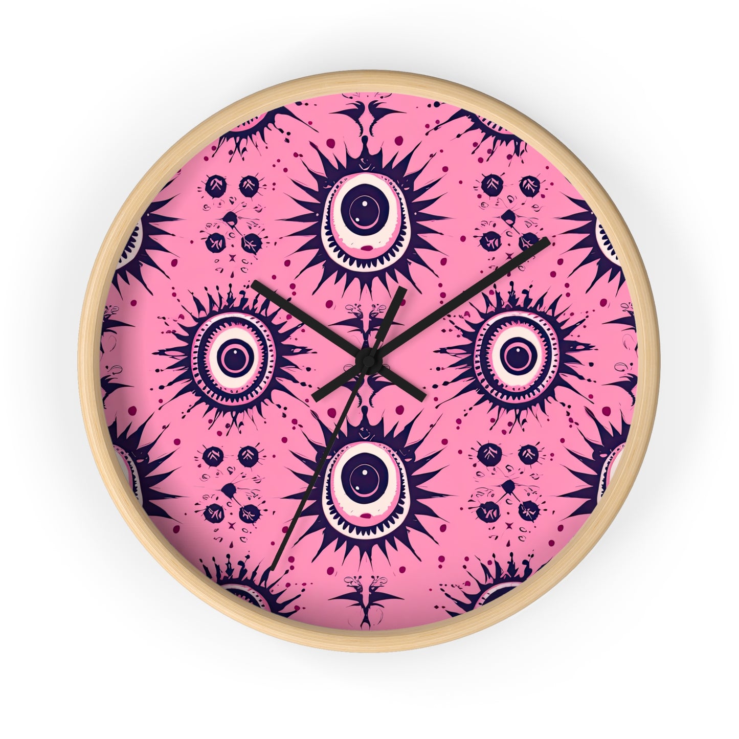 Sinuous Specter.Beholder. Artful Evil Eye Wall Clock – Timekeeping with Protective MeaningWall Clock.