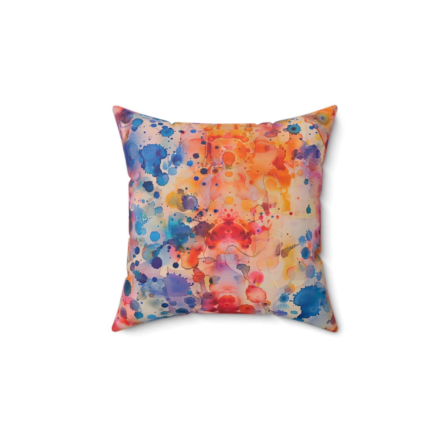 Hamsa Radiance Rainbow - Decorative Spun Polyester Cushion