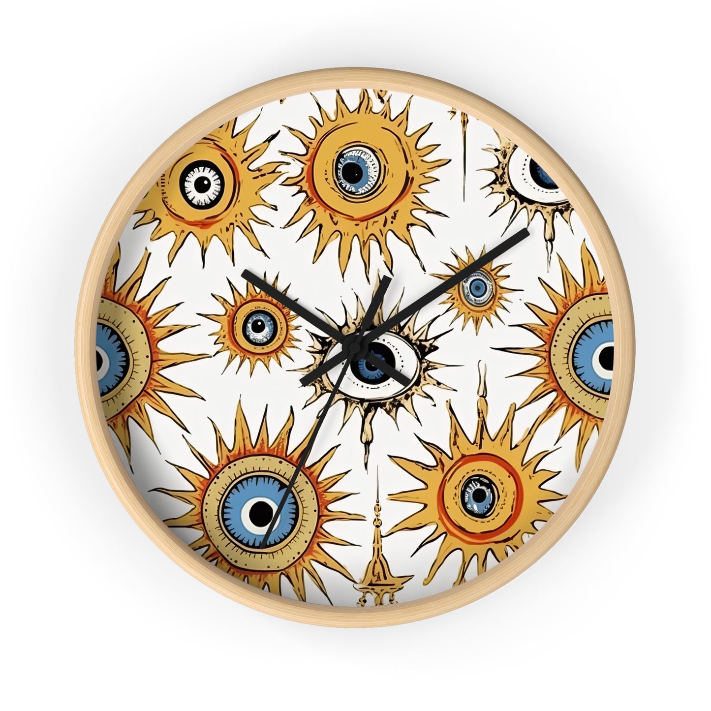 Ethereal Eyeful. Artful Evil Eye Wall Clock – Timekeeping with Protective Meaning. Wall Clock.