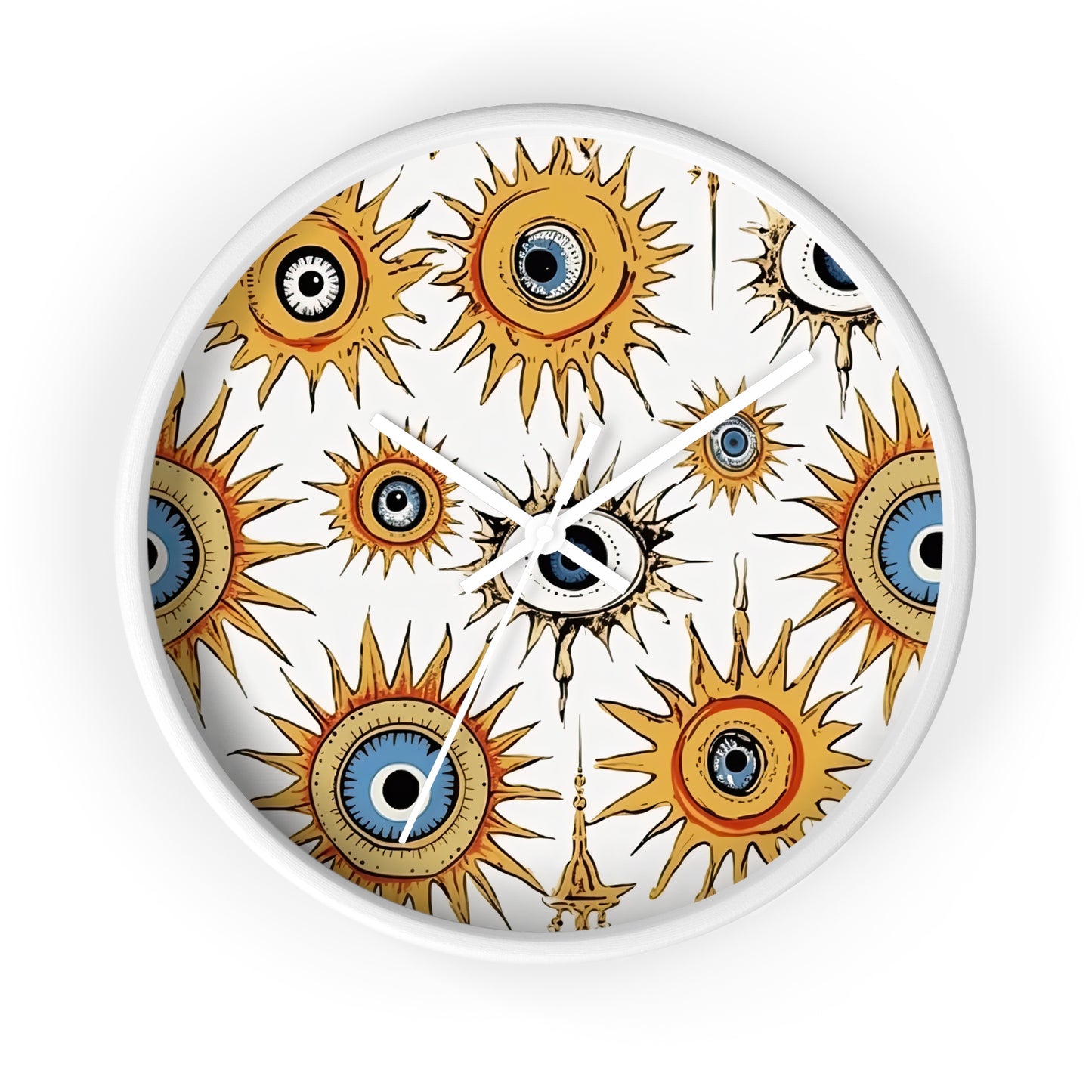 Ethereal Eyeful. Artful Evil Eye Wall Clock – Timekeeping with Protective Meaning. Wall Clock.