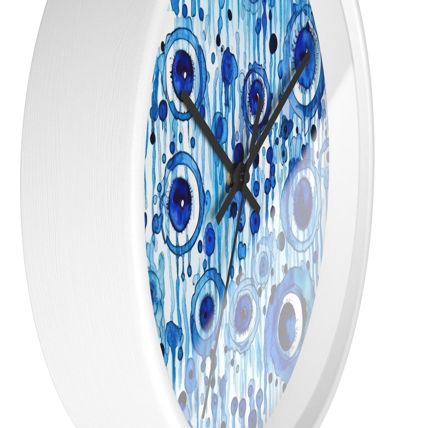 Eclipsed Perception. Artful Evil Eye Wall Clock – Timekeeping with Protective Meaning. Wall Clock.
