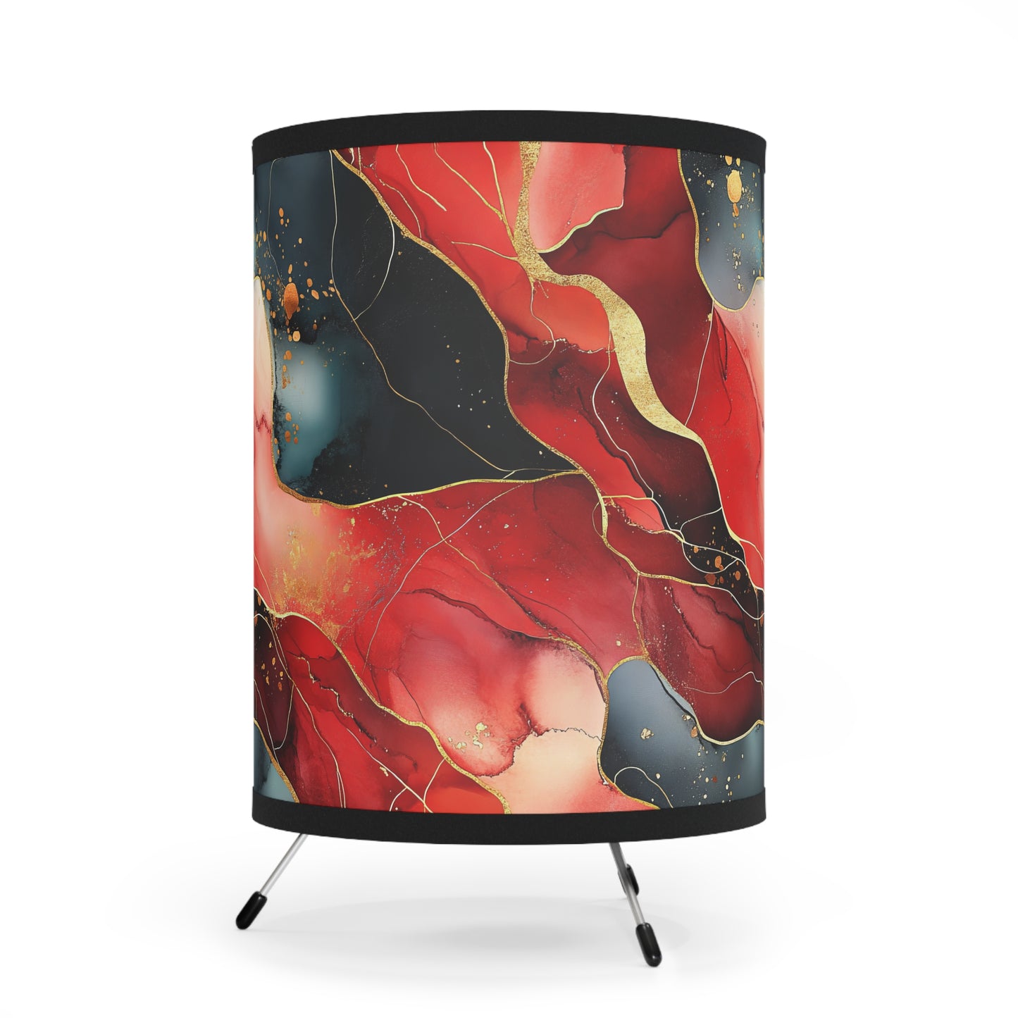 Marbled Cherry Essence. Modern Tripod Lamp