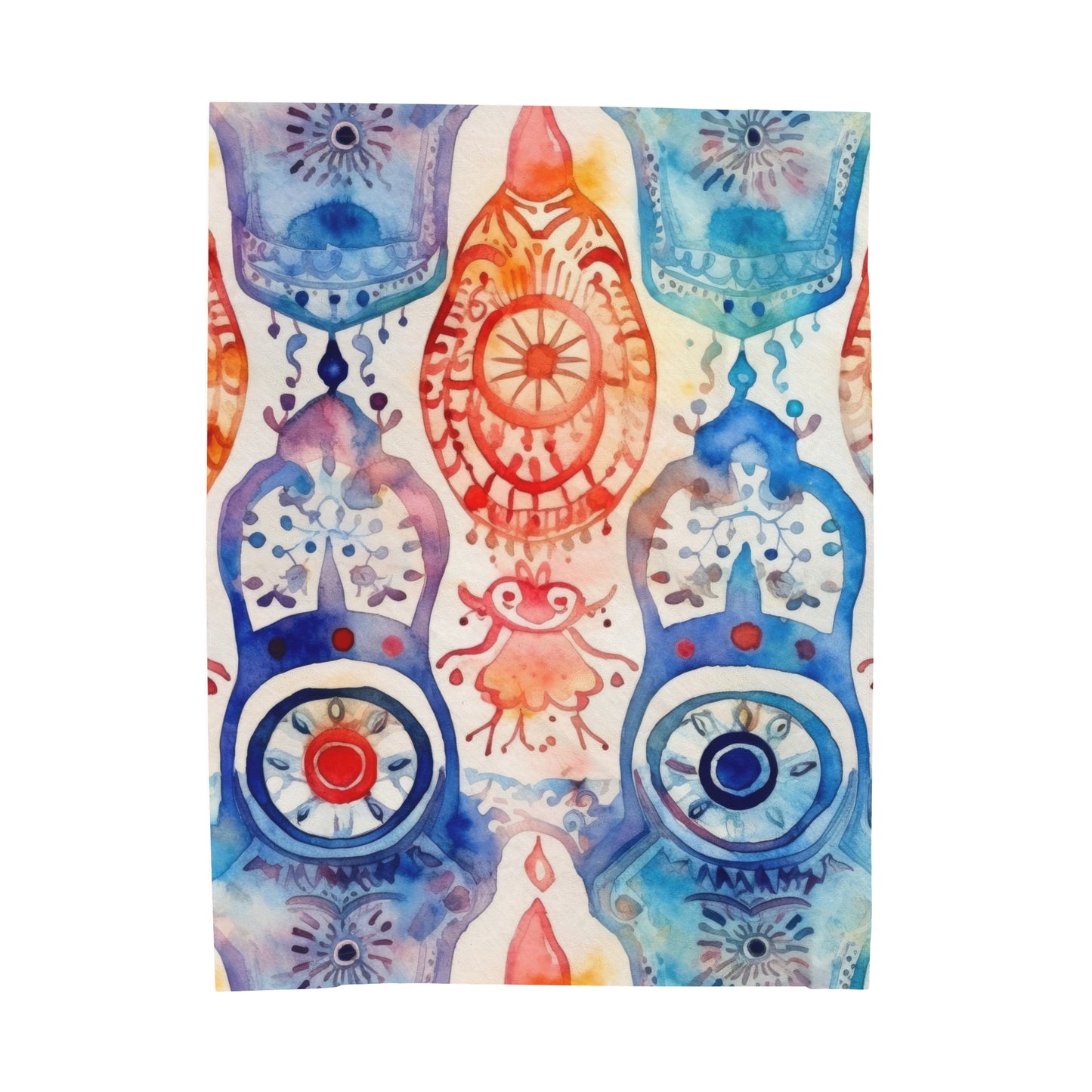 Omen of Hands. Velveteen Plush Blanket.