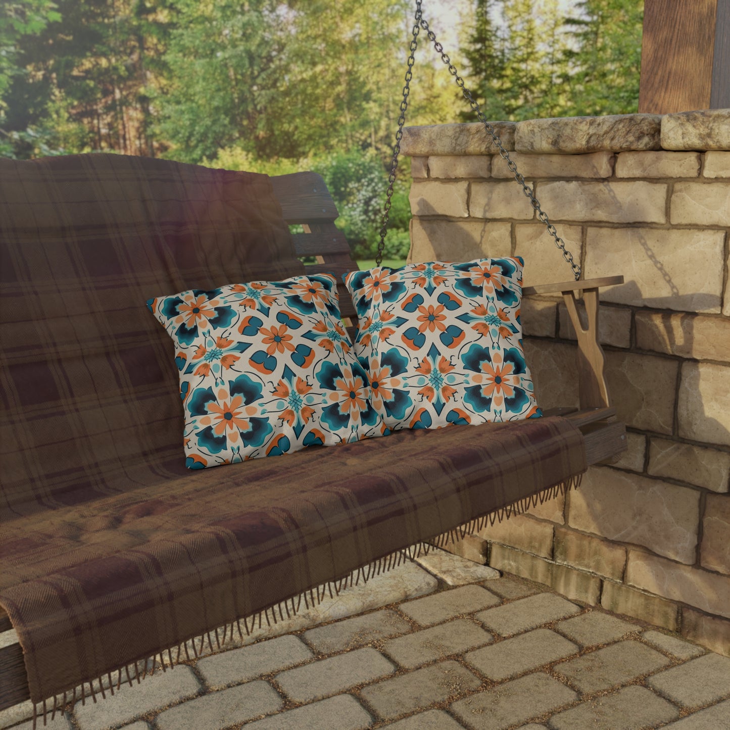 Meditative Medina Montage. Outdoor Pillows
