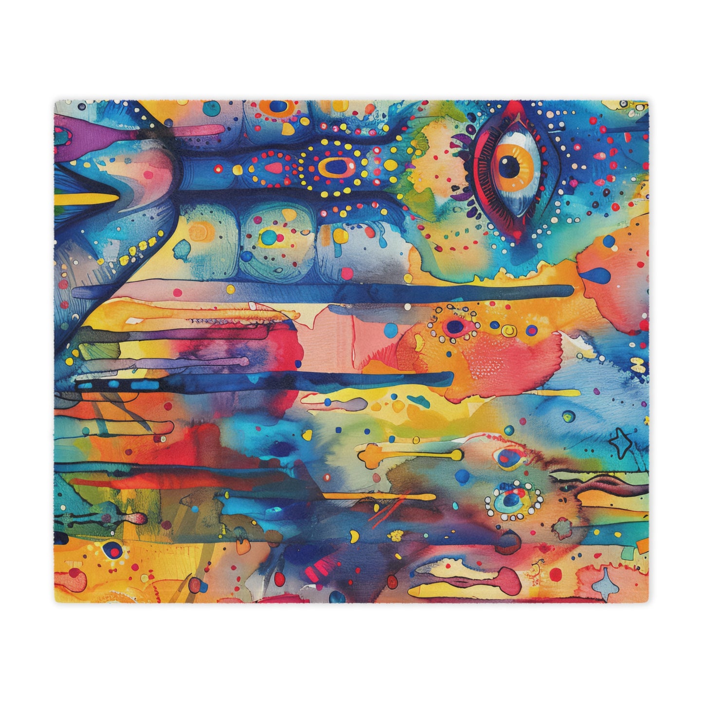 Hamsa Jewelburst. Cozy Artistic Microfiber Blanket.