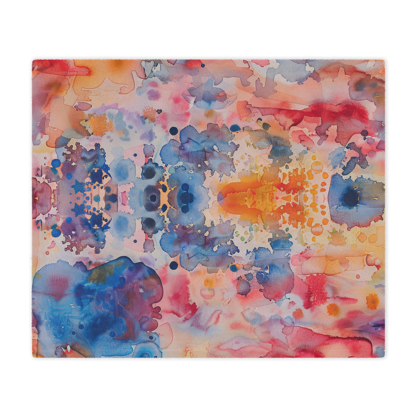 Hamsa Spectrum-topaz. Cozy Artistic Microfiber Blanket.