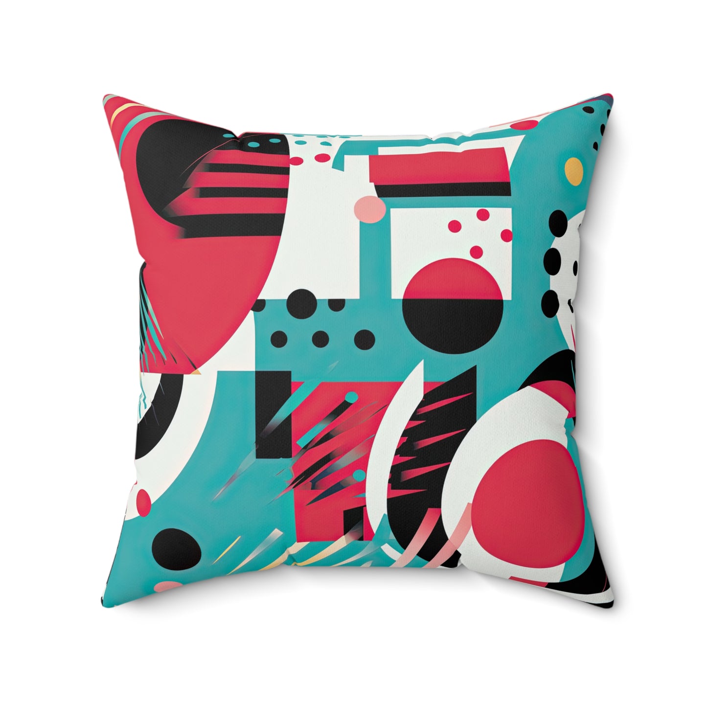 Chromatic Flux. Bold Avant-Garde Spun Polyester Square Pillow
