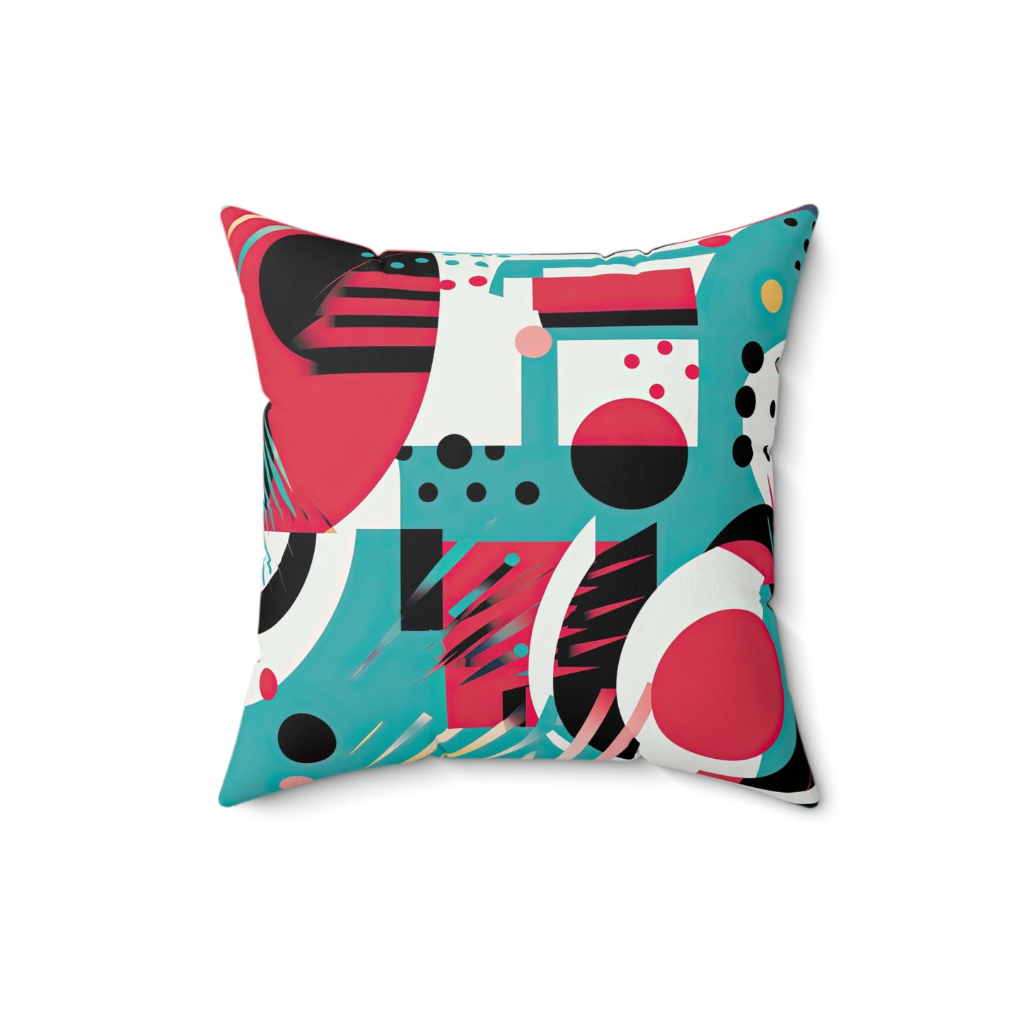 Chromatic Flux. Bold Avant-Garde Spun Polyester Square Pillow