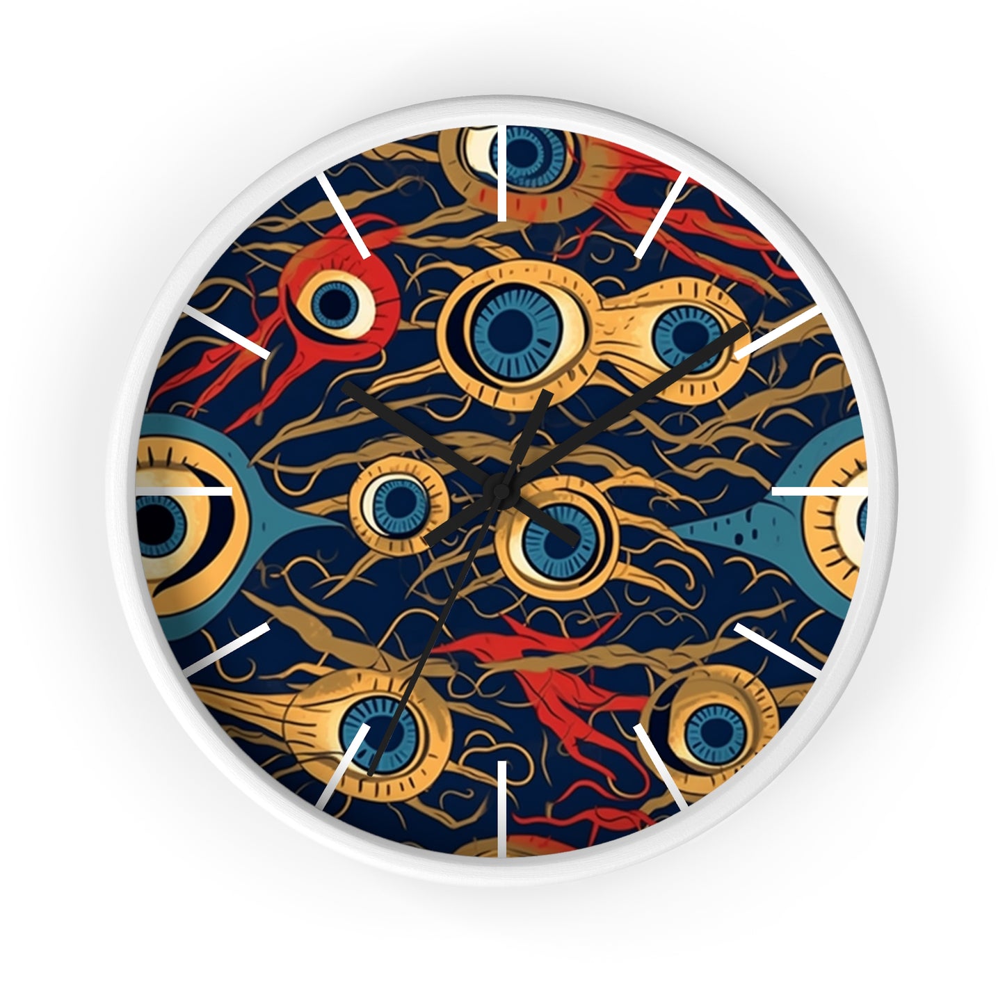 Mystical Malevolence. Beholder. Artful Evil Eye Wall Clock – Timekeeping with Protective Meaning. Wall Clock.