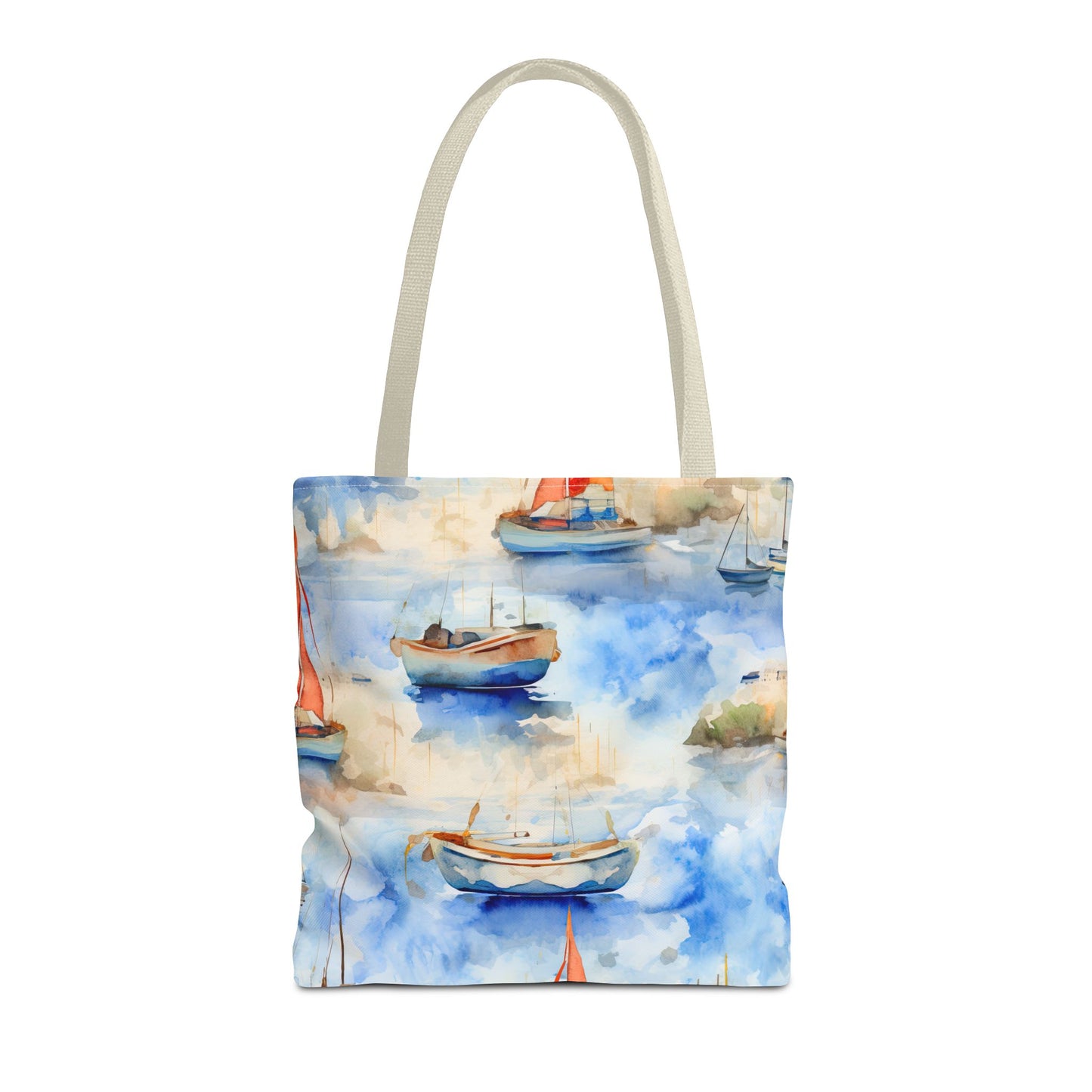 Boats On Watercolor. Tote Bag for Everyday Use