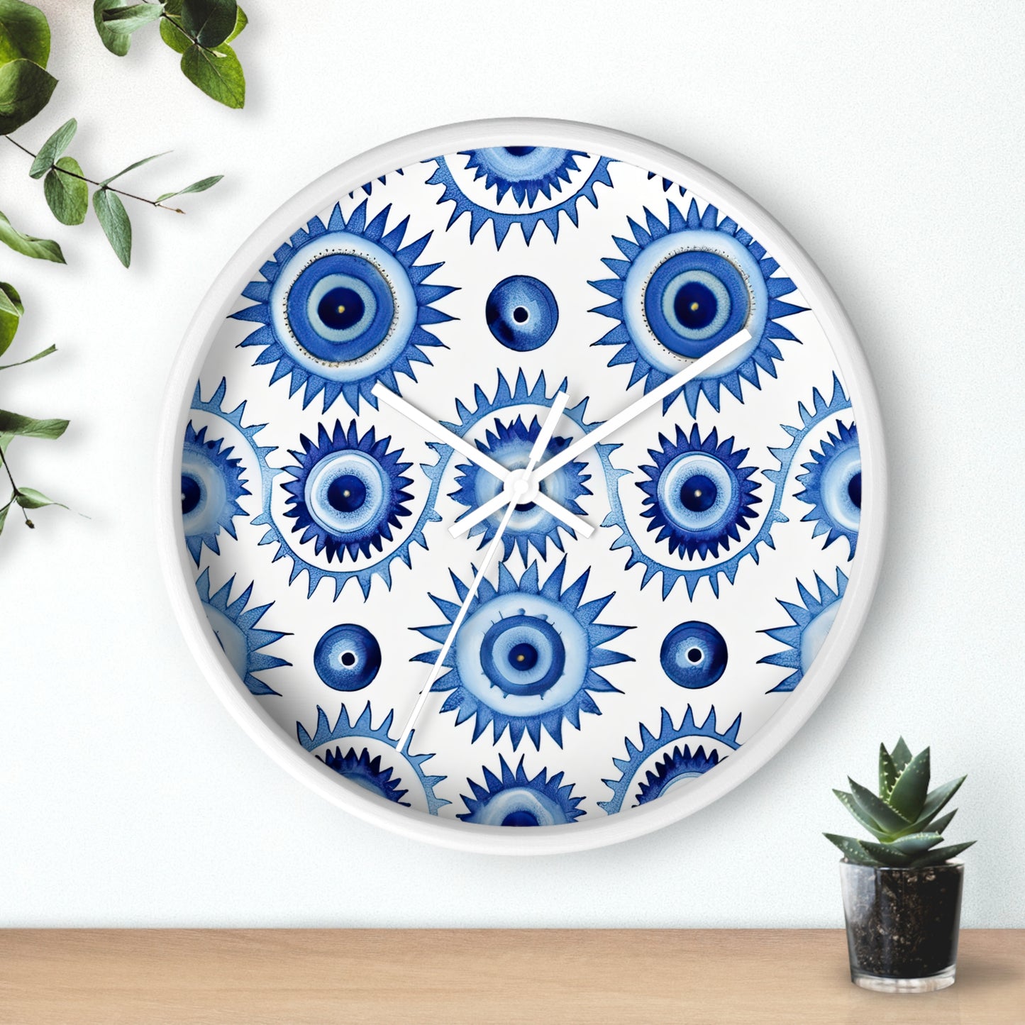 Spectral Watcher. Beholder. Artful Evil Eye Wall Clock – Timekeeping with Protective MeaningWall Clock.