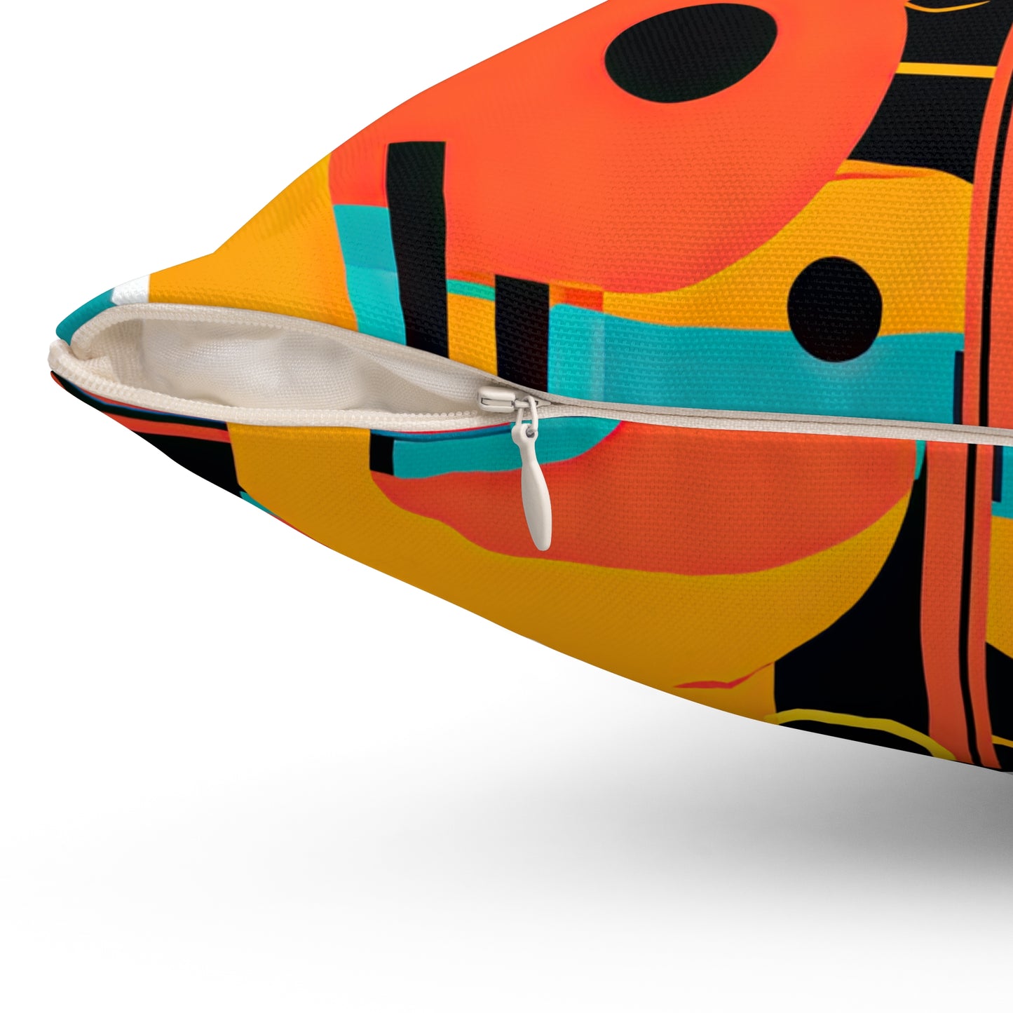 Quantum Quasar. Futuristic Retro Spun Polyester Square Pillow