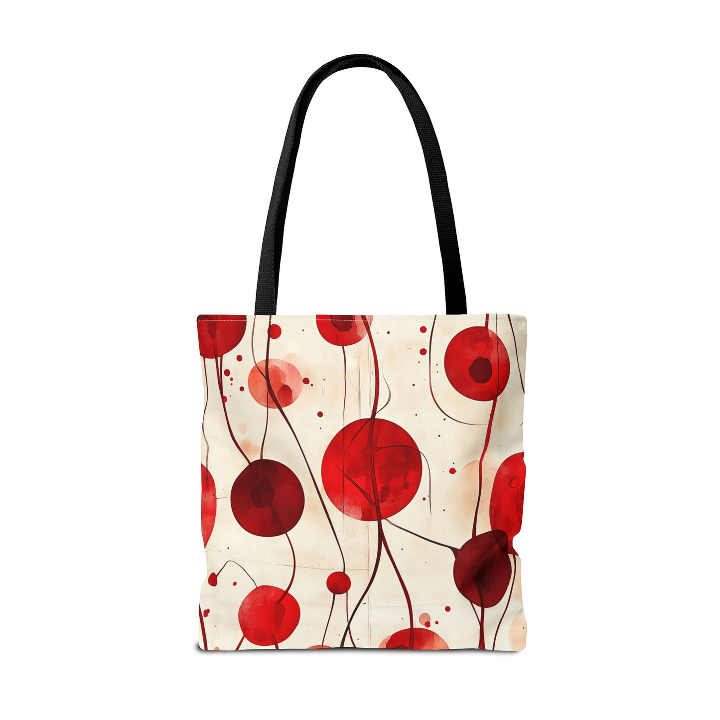 Artistic Red Abstract Tote Bag for Everyday Use