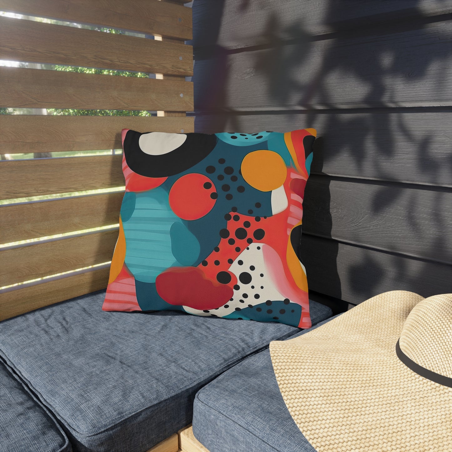 Chroma Catharsis. Retro Pop Art Outdoor Pillows