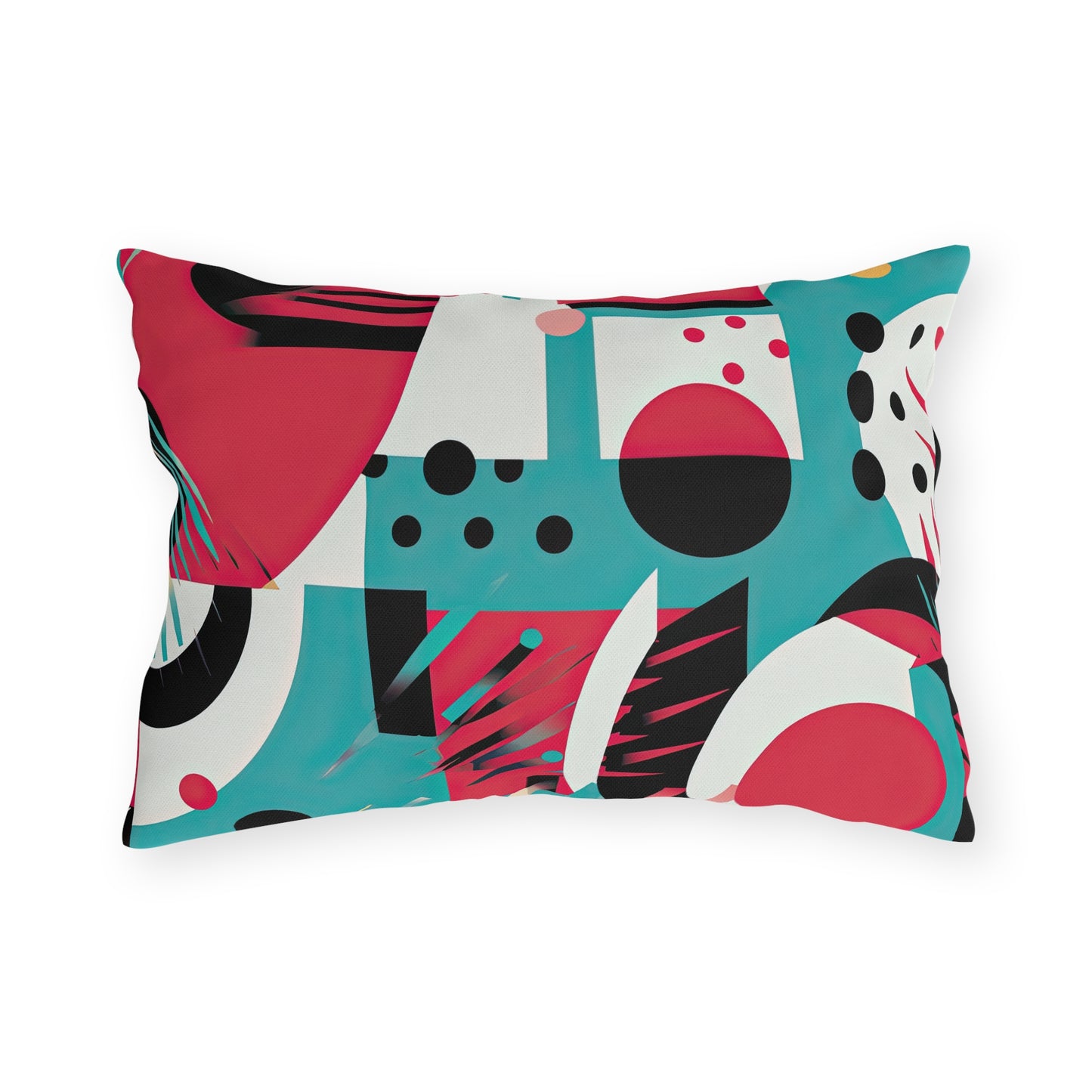 Chromatic Flux. Bold Avant-Garde Outdoor Pillows