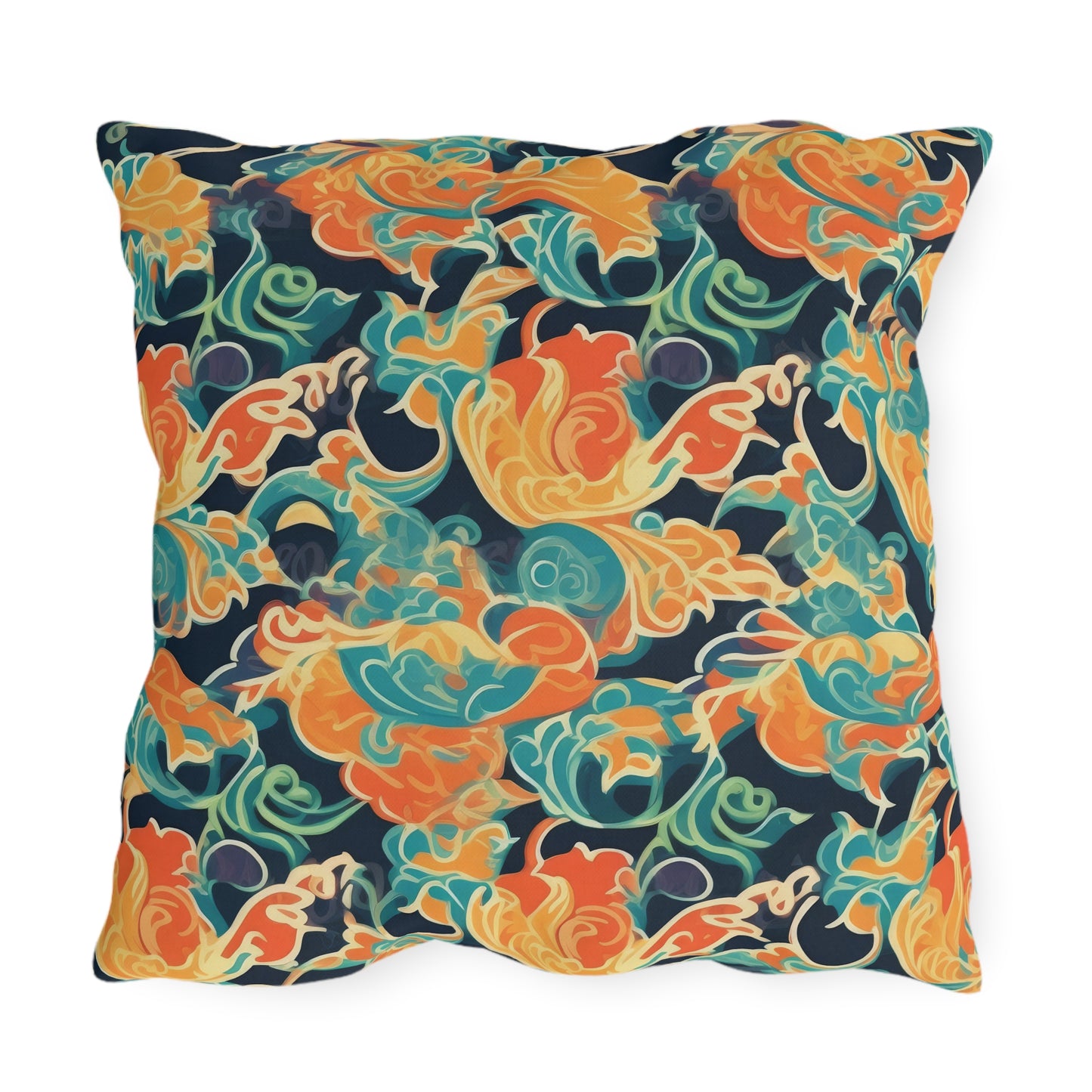 Tangerine Twilight Tapestry .Outdoor Pillows