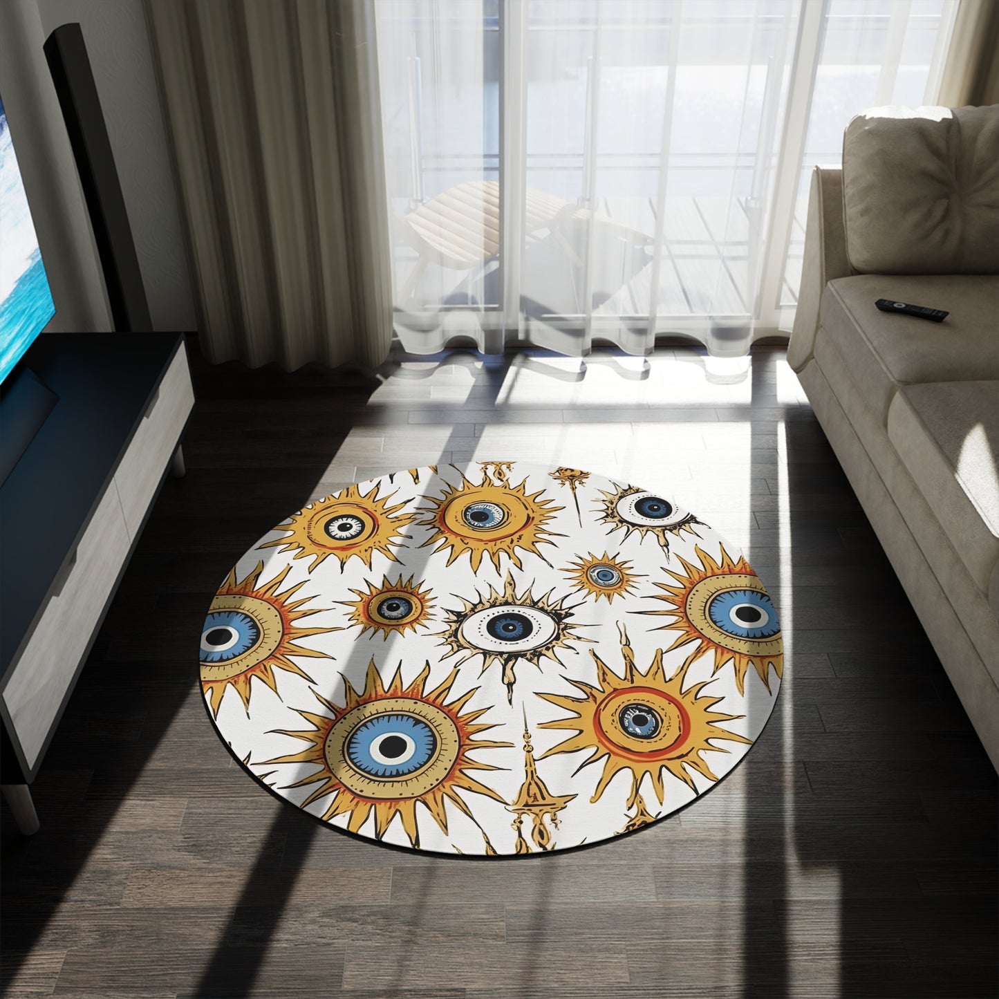 Ethereal Eyeful. Round Rug
