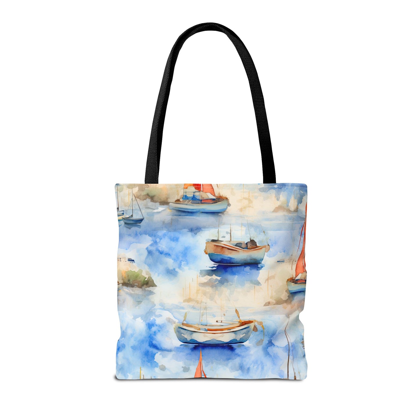Boats On Watercolor. Tote Bag for Everyday Use