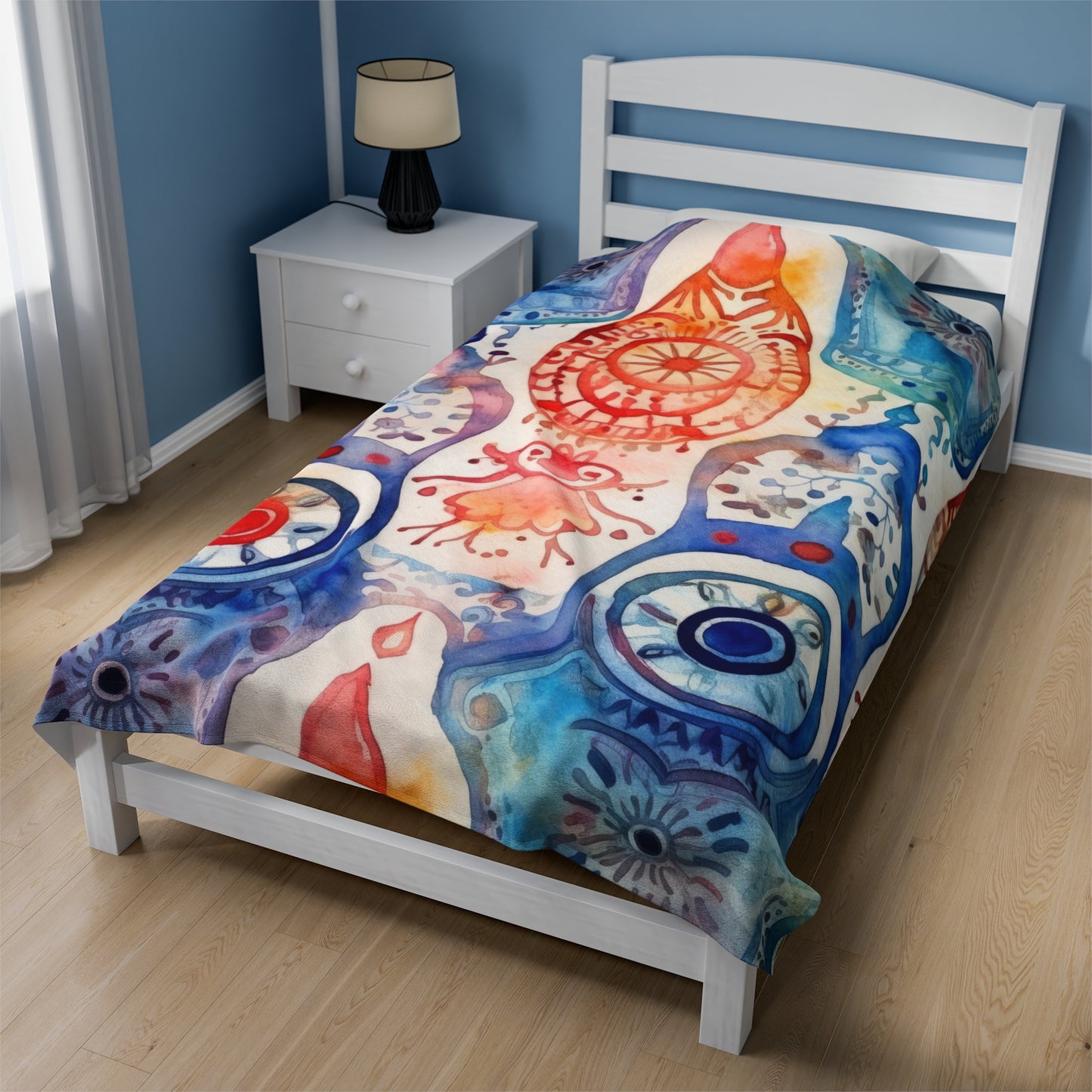 Omen of Hands. Velveteen Plush Blanket.