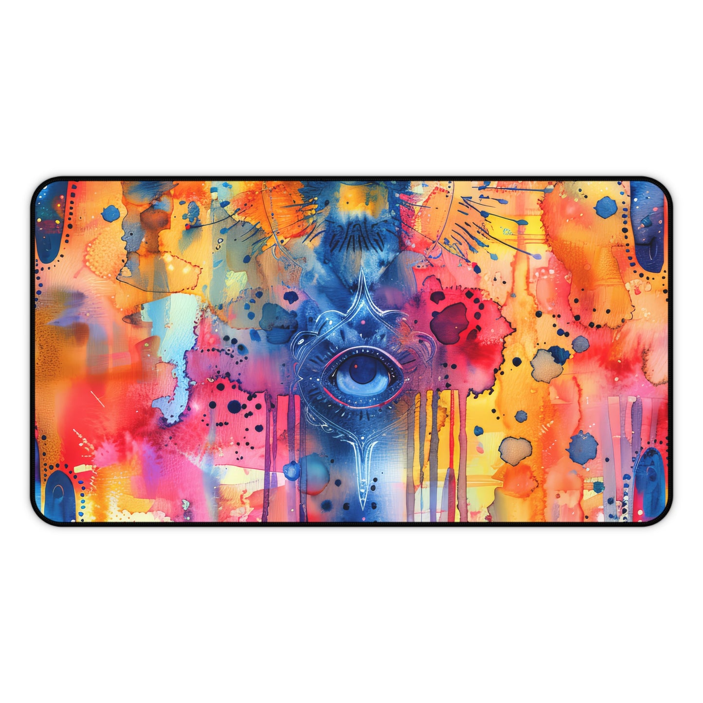 Chromatic Protector Hamsa. Desk Mat - Stylish Office Organizer