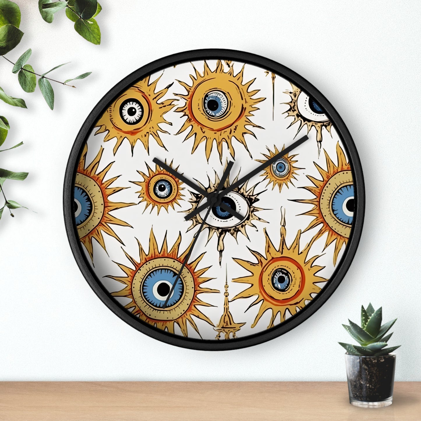 Ethereal Eyeful. Artful Evil Eye Wall Clock – Timekeeping with Protective Meaning. Wall Clock.