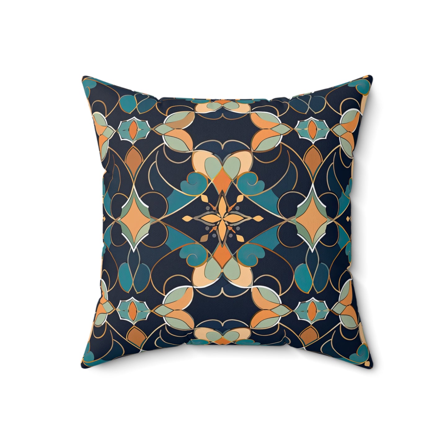 Moroccan Midnight . Spun Polyester Square Pillow