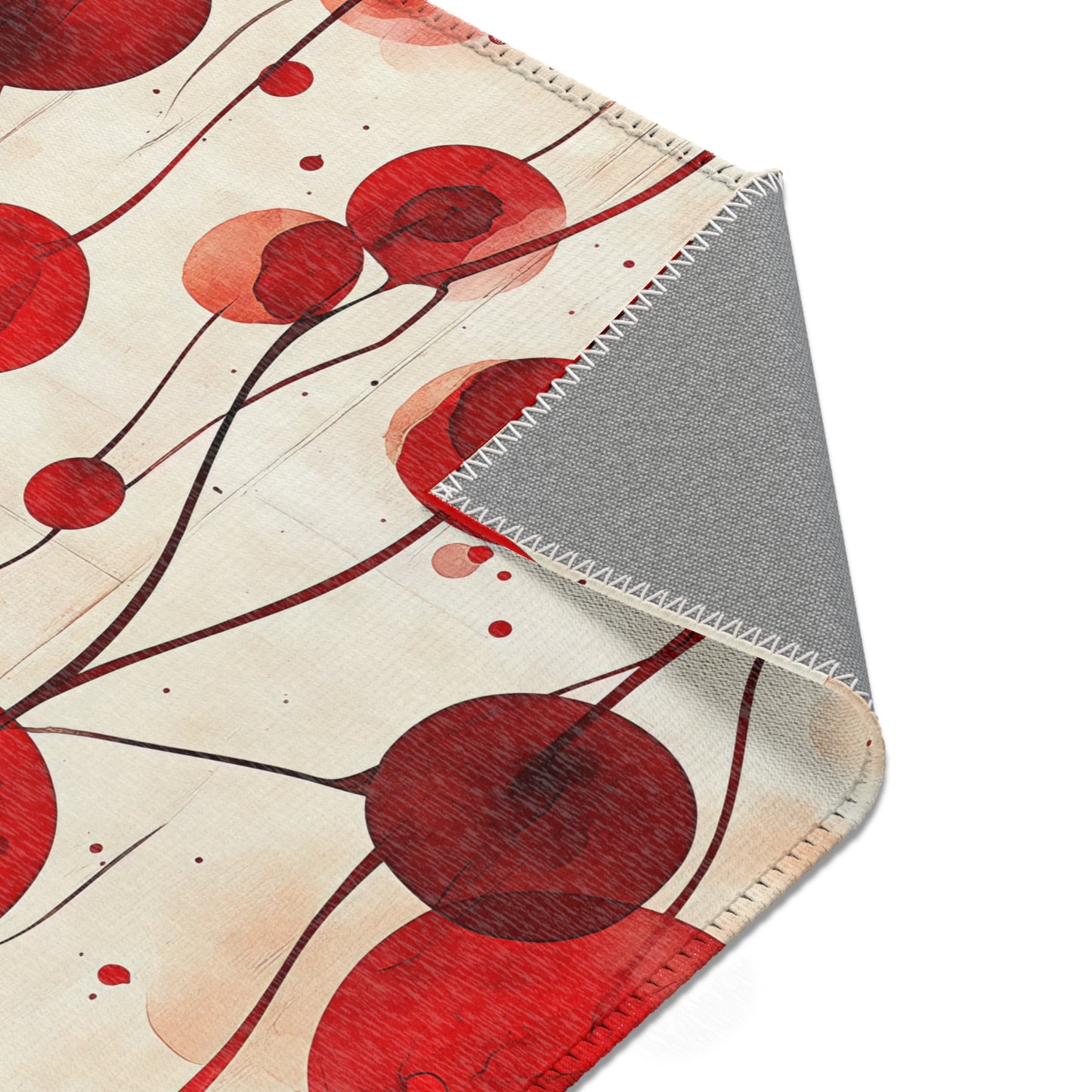 Vintage Cherry. Area Rug - Stylish Home Décor for Living Room & Bedroom
