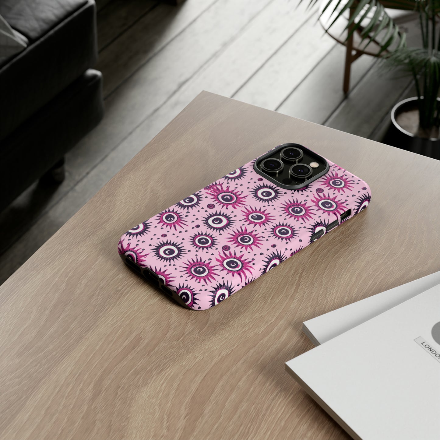Evil Pink Eye. Evil eye Inspired phone case. – Artistic Expression Meets ProtectionTough Cases