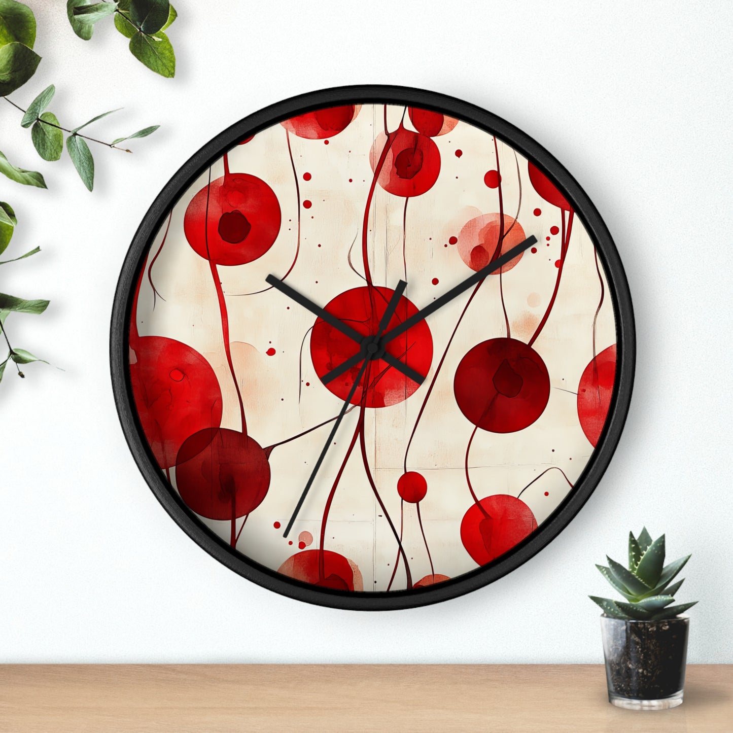 Vintage Cherry Wall Clock - Artistic Home Decor